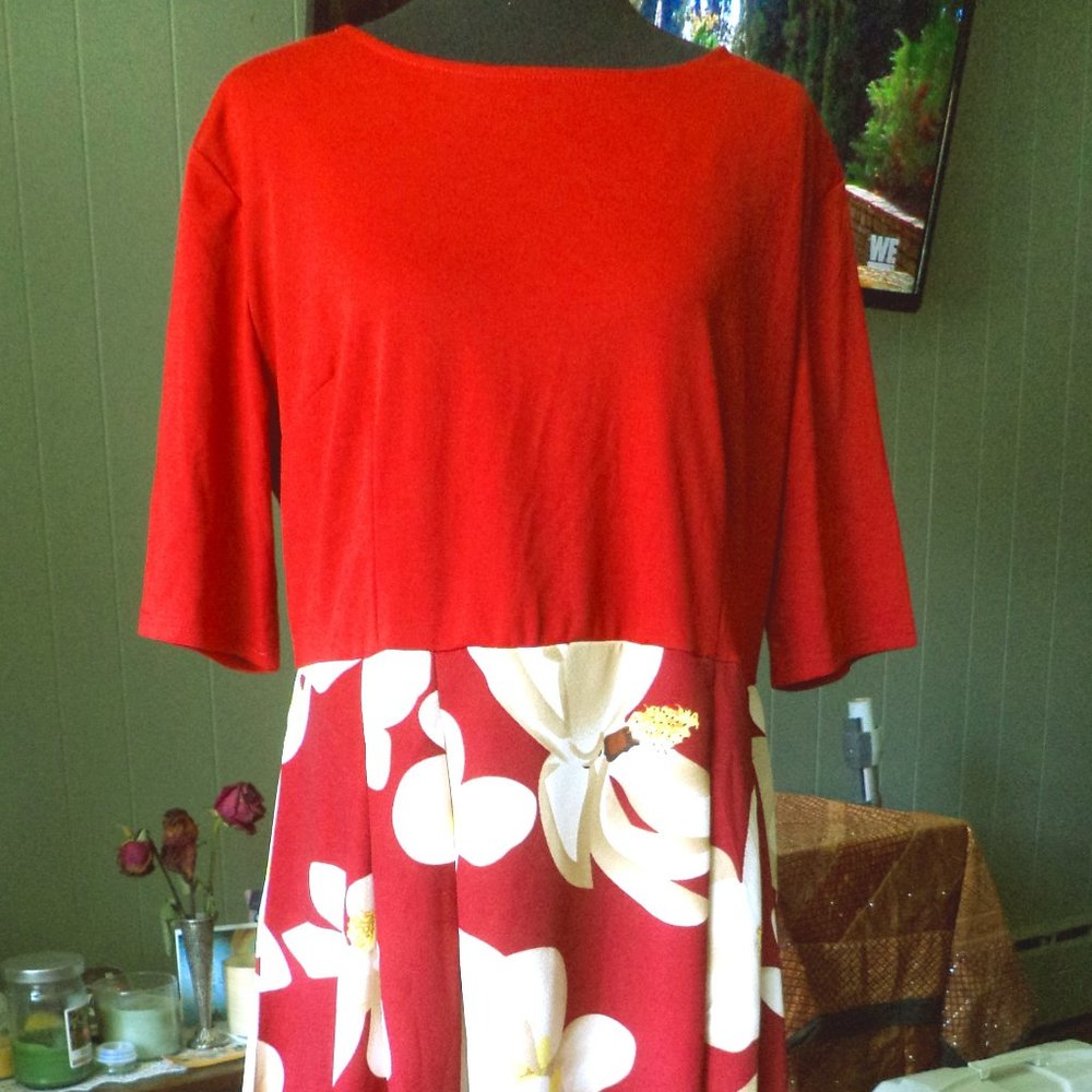Red Floral Dress